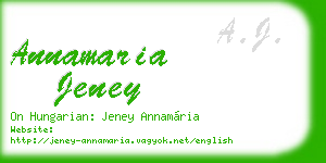 annamaria jeney business card