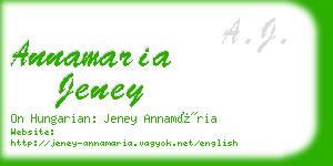 annamaria jeney business card